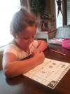 BHS -Carys working on her math!